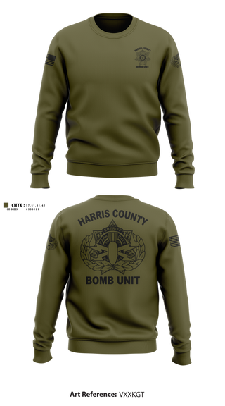Crew Neck Sweatshirt, Harris County Sheriff’s Bomb Unit, Police, Teamtime, Team time, sublimation, custom sports apparel, team uniforms, spirit wear, spiritwear, sports uniforms, custom shirts, team store, custom team store, fundraiser sports, apparel fundraiser