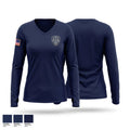 Williamsburg Police Department Women's Long Sleeve V-neck Shirt - 1