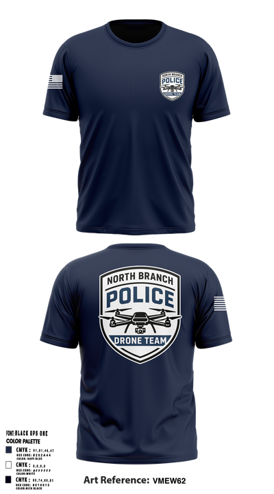 North Branch Police Dept. 88916958 Short Sleeve Performance Shirt - 4