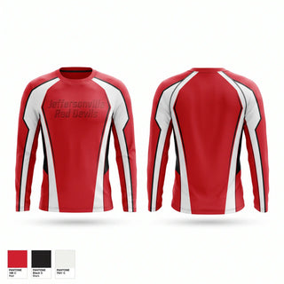 Long Sleeve Performance Shirt, Jeffersonville Red Devils, , Teamtime, Team time, sublimation, custom sports apparel, team uniforms, spirit wear, spiritwear, sports uniforms, custom shirts, team store, custom team store, fundraiser sports, apparel fundraiser