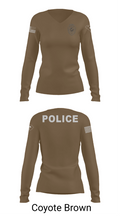 Bluffton PD 22287446 Women's Long Sleeve V-neck Shirt - 16