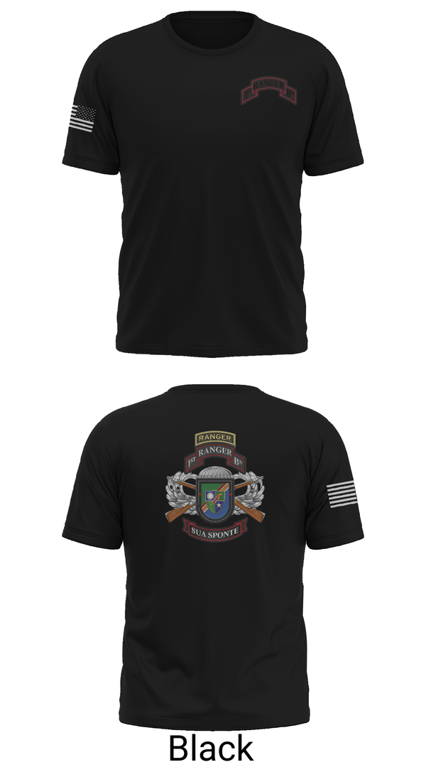 Old School Cotton Feel Shirt, 1/75 Ranger Battalion, Army, Teamtime, Team time, sublimation, custom sports apparel, team uniforms, spirit wear, spiritwear, sports uniforms, custom shirts, team store, custom team store, fundraiser sports, apparel fundraiser