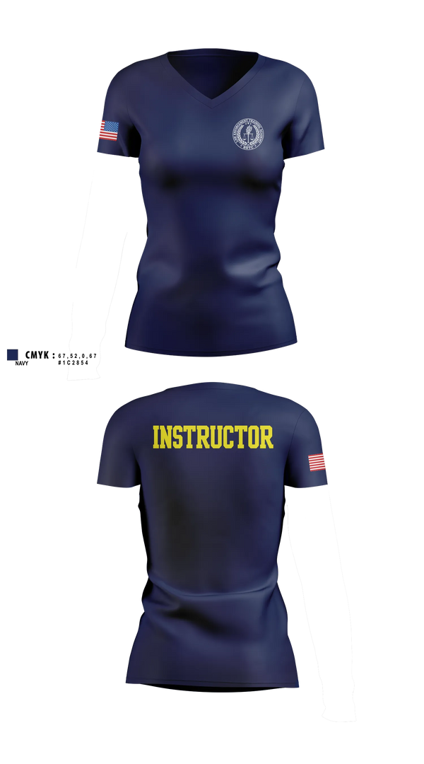 BRTC/LETA Women's Short Sleeve V-neck Shirt - 11