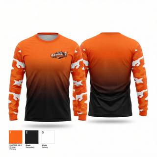 Long Sleeve Performance Shirt, Mid Mo Fireballs, Baseball, Teamtime, Team time, sublimation, custom sports apparel, team uniforms, spirit wear, spiritwear, sports uniforms, custom shirts, team store, custom team store, fundraiser sports, apparel fundraiser