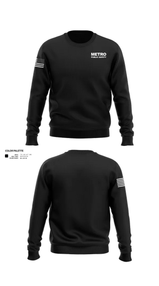 Crew Neck Sweatshirt, Metro Public Safety, Police, Teamtime, Team time, sublimation, custom sports apparel, team uniforms, spirit wear, spiritwear, sports uniforms, custom shirts, team store, custom team store, fundraiser sports, apparel fundraiser