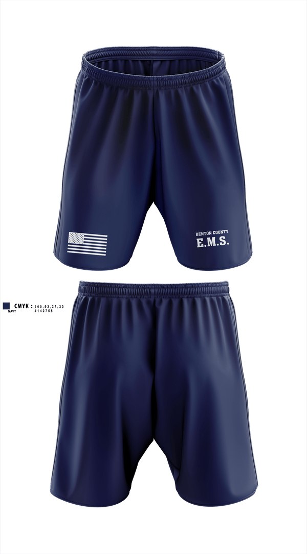 Athletic Shorts With Pockets, Benton County E.M.S., EMS/EMT, Teamtime, Team time, sublimation, custom sports apparel, team uniforms, spirit wear, spiritwear, sports uniforms, custom shirts, team store, custom team store, fundraiser sports, apparel fundraiser