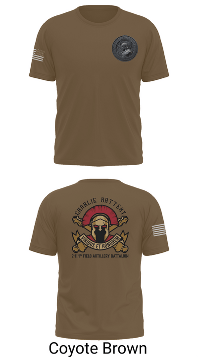 Charlie Battery 2-114th FA 47332730 Short Sleeve Performance Shirt - 15
