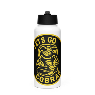 Cobras 19025900 Stainless Steel Water Bottle with a Straw Lid