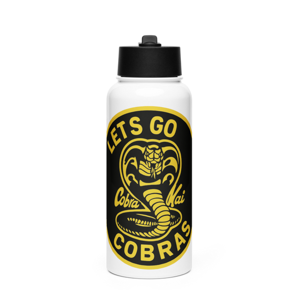 Cobras 19025900 Stainless Steel Water Bottle with a Straw Lid