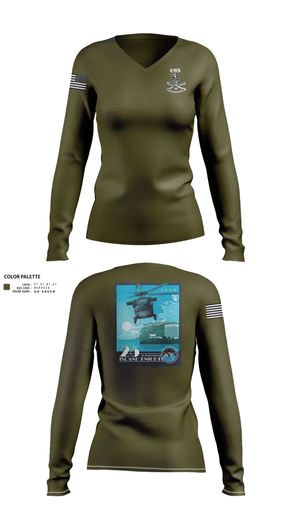 Womens Long Sleeve Vneck Shirt, HSC 25, Navy, Teamtime, Team time, sublimation, custom sports apparel, team uniforms, spirit wear, spiritwear, sports uniforms, custom shirts, team store, custom team store, fundraiser sports, apparel fundraiser