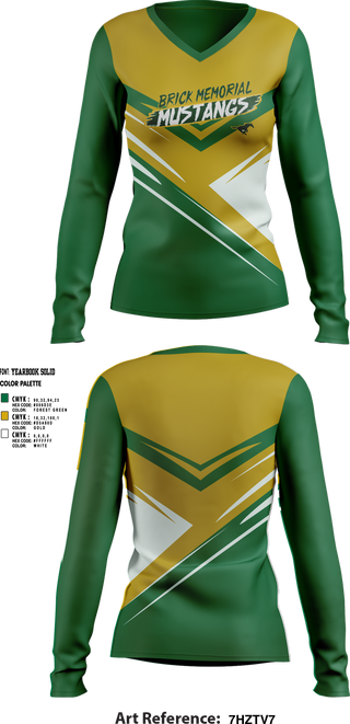 Womens Long Sleeve Vneck Shirt, Brick Memorial Field Hockey, Field Hockey, Teamtime, Team time, sublimation, custom sports apparel, team uniforms, spirit wear, spiritwear, sports uniforms, custom shirts, team store, custom team store, fundraiser sports, apparel fundraiser