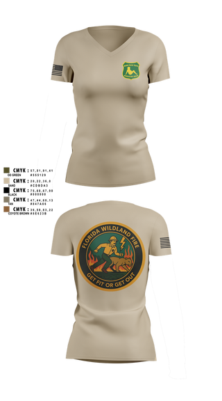 Womens Short Sleeve Vneck Shirt, Florida, , Teamtime, Team time, sublimation, custom sports apparel, team uniforms, spirit wear, spiritwear, sports uniforms, custom shirts, team store, custom team store, fundraiser sports, apparel fundraiser