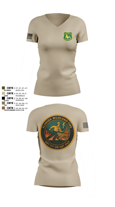 Florida 43193652 Women's Short Sleeve V-neck Shirt - 9