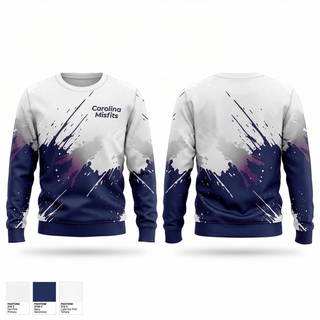 Crew Neck Sweatshirt, Carolina Misfits, Softball, Teamtime, Team time, sublimation, custom sports apparel, team uniforms, spirit wear, spiritwear, sports uniforms, custom shirts, team store, custom team store, fundraiser sports, apparel fundraiser