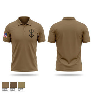 Short Sleeve Performance Polo, Bravo Company, 3-138th, National Guard, Teamtime, Team time, sublimation, custom sports apparel, team uniforms, spirit wear, spiritwear, sports uniforms, custom shirts, team store, custom team store, fundraiser sports, apparel fundraiser