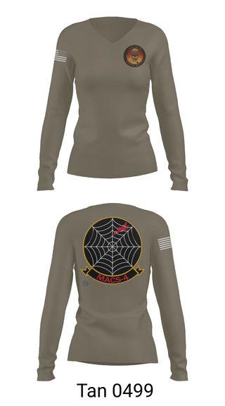 Womens Long Sleeve Vneck Shirt, Air Traffic Control Company M, Marines, Teamtime, Team time, sublimation, custom sports apparel, team uniforms, spirit wear, spiritwear, sports uniforms, custom shirts, team store, custom team store, fundraiser sports, apparel fundraiser