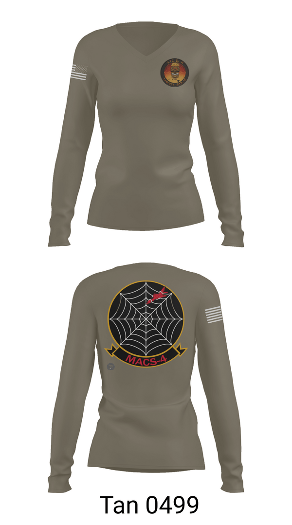 Womens Long Sleeve Vneck Shirt, Air Traffic Control Company M, Marines, Teamtime, Team time, sublimation, custom sports apparel, team uniforms, spirit wear, spiritwear, sports uniforms, custom shirts, team store, custom team store, fundraiser sports, apparel fundraiser