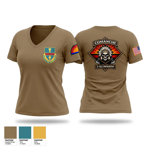 Womens Short Sleeve Vneck Shirt, Charlie Company 2-162, Army, Teamtime, Team time, sublimation, custom sports apparel, team uniforms, spirit wear, spiritwear, sports uniforms, custom shirts, team store, custom team store, fundraiser sports, apparel fundraiser