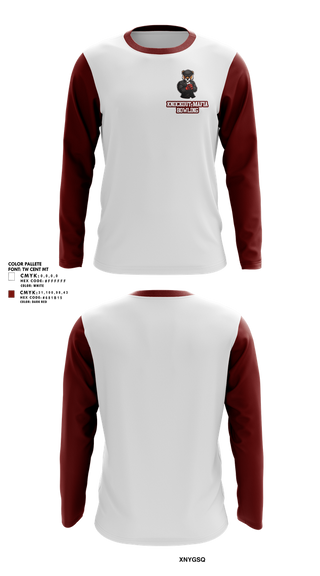 Long Sleeve Performance Shirt, Knockout Mafia, Bowling, Teamtime, Team time, sublimation, custom sports apparel, team uniforms, spirit wear, spiritwear, sports uniforms, custom shirts, team store, custom team store, fundraiser sports, apparel fundraiser