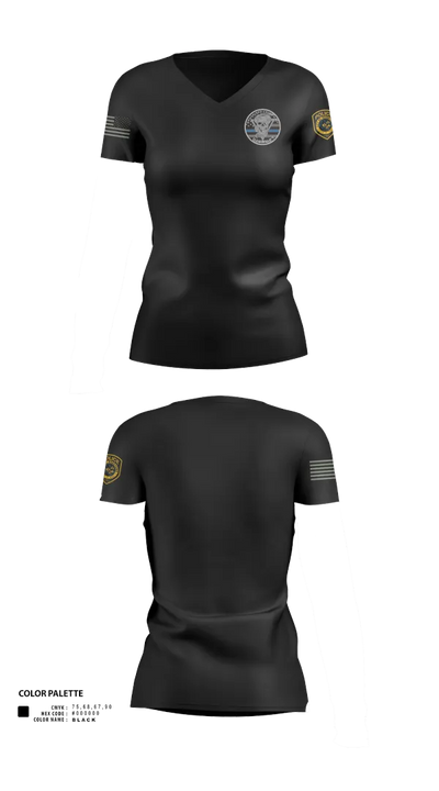 Robstown Police Department Narcotics Division Women's Short Sleeve V-neck Shirt - 60