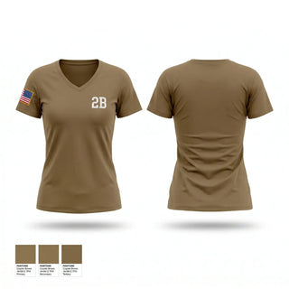 Womens Short Sleeve Vneck Shirt, 2B, Army, Teamtime, Team time, sublimation, custom sports apparel, team uniforms, spirit wear, spiritwear, sports uniforms, custom shirts, team store, custom team store, fundraiser sports, apparel fundraiser