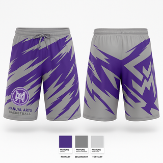 Athletic Shorts With Pockets, Manual Arts Basketball, Men's Basketball, Teamtime, Team time, sublimation, custom sports apparel, team uniforms, spirit wear, spiritwear, sports uniforms, custom shirts, team store, custom team store, fundraiser sports, apparel fundraiser