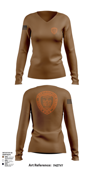 Womens Long Sleeve Vneck Shirt, Green Haven CERT, , Teamtime, Team time, sublimation, custom sports apparel, team uniforms, spirit wear, spiritwear, sports uniforms, custom shirts, team store, custom team store, fundraiser sports, apparel fundraiser