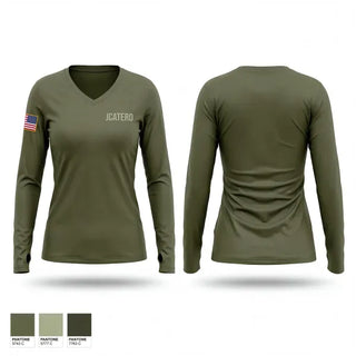 Womens Long Sleeve Vneck Shirt, JCAT-ERO, Police, Teamtime, Team time, sublimation, custom sports apparel, team uniforms, spirit wear, spiritwear, sports uniforms, custom shirts, team store, custom team store, fundraiser sports, apparel fundraiser