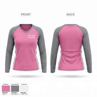 Womens Long Sleeve Vneck Shirt, SSA Lady Diamonds, Women's Basketball, Teamtime, Team time, sublimation, custom sports apparel, team uniforms, spirit wear, spiritwear, sports uniforms, custom shirts, team store, custom team store, fundraiser sports, apparel fundraiser