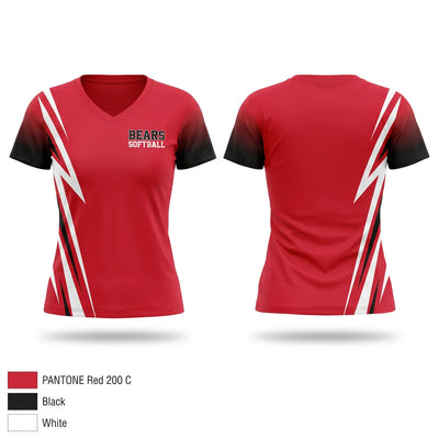 Bradshaw Mountain High School Softball Women's Short Sleeve V-neck Shirt - 1