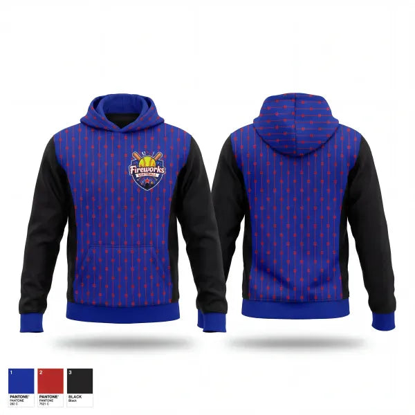 Hoodie, Fireworks, Softball, Teamtime, Team time, sublimation, custom sports apparel, team uniforms, spirit wear, spiritwear, sports uniforms, custom shirts, team store, custom team store, fundraiser sports, apparel fundraiser