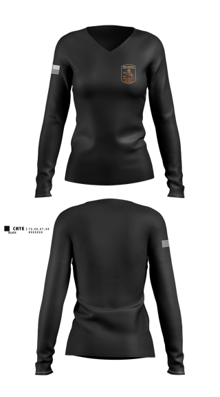 Womens Long Sleeve Vneck Shirt, Wellsville TRT, , Teamtime, Team time, sublimation, custom sports apparel, team uniforms, spirit wear, spiritwear, sports uniforms, custom shirts, team store, custom team store, fundraiser sports, apparel fundraiser