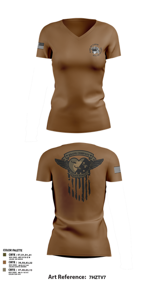 Womens Short Sleeve Vneck Shirt, B/4-3 Assault Helicopter Battalion, , Teamtime, Team time, sublimation, custom sports apparel, team uniforms, spirit wear, spiritwear, sports uniforms, custom shirts, team store, custom team store, fundraiser sports, apparel fundraiser