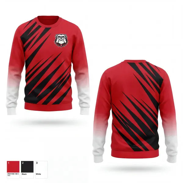 Crew Neck Sweatshirt, Bulldogs, Cheer, Teamtime, Team time, sublimation, custom sports apparel, team uniforms, spirit wear, spiritwear, sports uniforms, custom shirts, team store, custom team store, fundraiser sports, apparel fundraiser