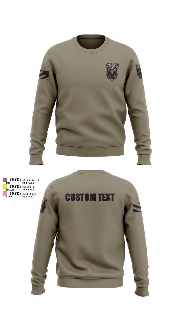 Crew Neck Sweatshirt, Death DealersDeath Dealers Airsoft, Spirit Store, Teamtime, Team time, sublimation, custom sports apparel, team uniforms, spirit wear, spiritwear, sports uniforms, custom shirts, team store, custom team store, fundraiser sports, apparel fundraiser