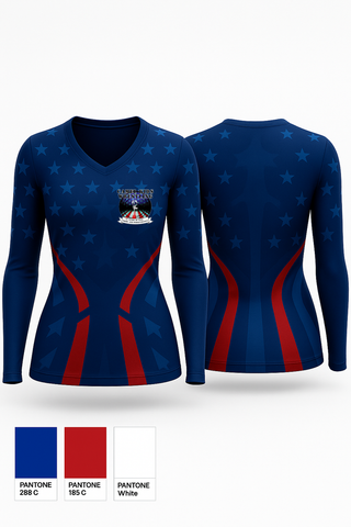 Womens Long Sleeve Vneck Shirt, Camel Kids, Wrestling, Teamtime, Team time, sublimation, custom sports apparel, team uniforms, spirit wear, spiritwear, sports uniforms, custom shirts, team store, custom team store, fundraiser sports, apparel fundraiser