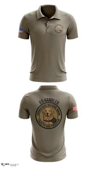 Short Sleeve Performance Polo, CTANG Therapy Dog Program, Army, Teamtime, Team time, sublimation, custom sports apparel, team uniforms, spirit wear, spiritwear, sports uniforms, custom shirts, team store, custom team store, fundraiser sports, apparel fundraiser