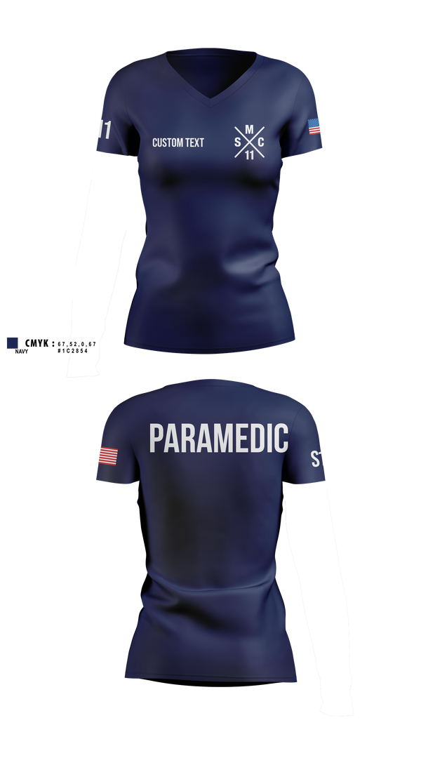 Womens Short Sleeve Vneck Shirt, SM, EMS/EMT, Teamtime, Team time, sublimation, custom sports apparel, team uniforms, spirit wear, spiritwear, sports uniforms, custom shirts, team store, custom team store, fundraiser sports, apparel fundraiser