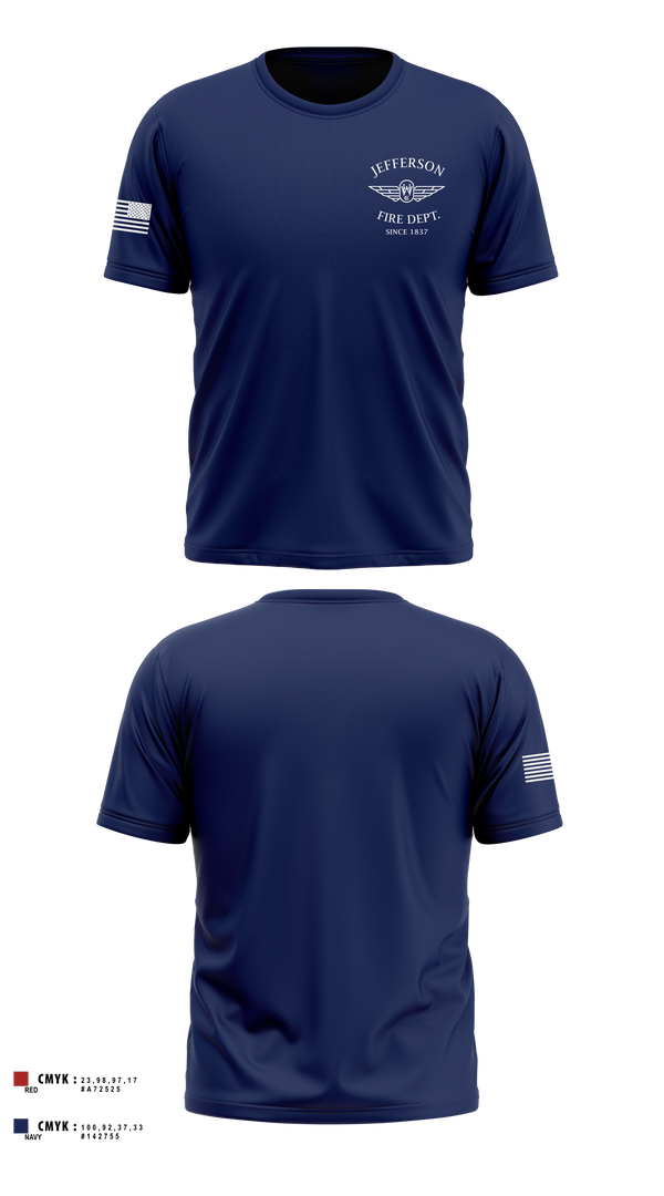 Short Sleeve Performance Shirt, Jefferson vol Fire Dept, Fire Department, Teamtime, Team time, sublimation, custom sports apparel, team uniforms, spirit wear, spiritwear, sports uniforms, custom shirts, team store, custom team store, fundraiser sports, apparel fundraiser