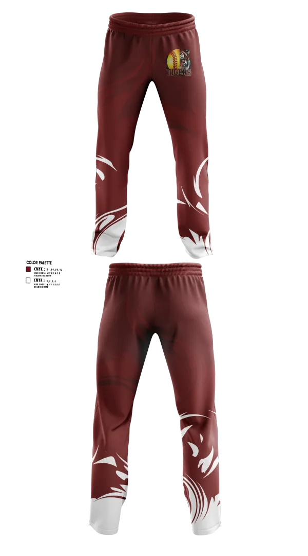 Sweatpants, Pensacola High Lady Tigers, Softball, Teamtime, Team time, sublimation, custom sports apparel, team uniforms, spirit wear, spiritwear, sports uniforms, custom shirts, team store, custom team store, fundraiser sports, apparel fundraiser