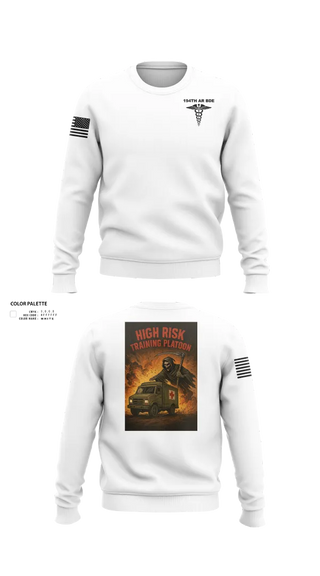 Crew Neck Sweatshirt, 194th AR BDE HRT Medics, Army, Teamtime, Team time, sublimation, custom sports apparel, team uniforms, spirit wear, spiritwear, sports uniforms, custom shirts, team store, custom team store, fundraiser sports, apparel fundraiser
