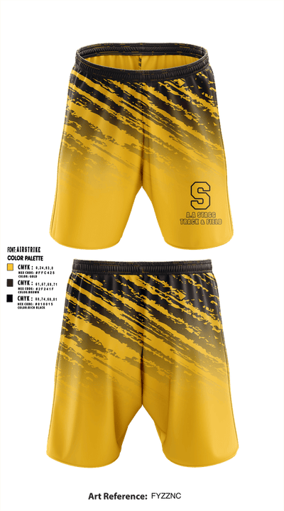 A.A Stagg High School Track & Field 25952032 Athletic Shorts With Pockets - 1
