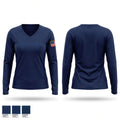 Davidson PD Women's Long Sleeve V-neck Shirt - 1