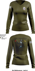 USS TRUXTUN DDG 103 86868328 Women's Long Sleeve V-neck Shirt - 123