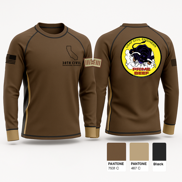 Long Sleeve Performance Shirt, 30th civil engineering squadron, , Teamtime, Team time, sublimation, custom sports apparel, team uniforms, spirit wear, spiritwear, sports uniforms, custom shirts, team store, custom team store, fundraiser sports, apparel fundraiser