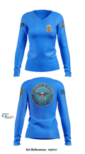 Delta 9550130 Women's Long Sleeve V-neck Shirt - 103
