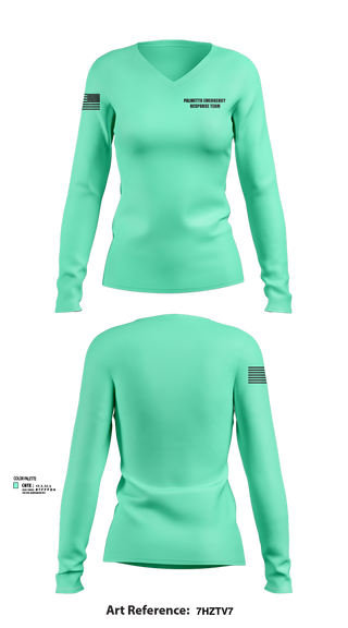 Womens Long Sleeve Vneck Shirt, Palmetto Emergency Response Team, , Teamtime, Team time, sublimation, custom sports apparel, team uniforms, spirit wear, spiritwear, sports uniforms, custom shirts, team store, custom team store, fundraiser sports, apparel fundraiser