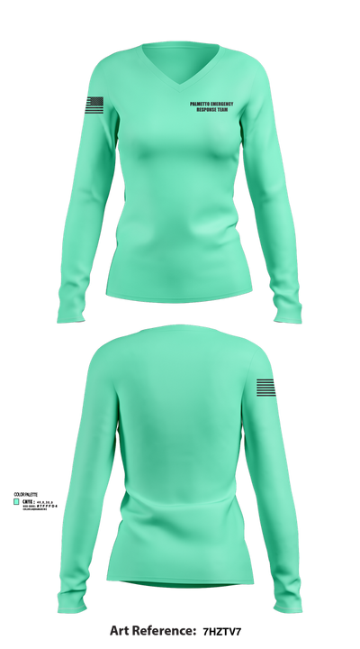 Palmetto Emergency Response Team 30218483 Women's Long Sleeve V-neck Shirt - 101