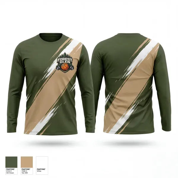 Long Sleeve Performance Shirt, Forest Glen, Men's Basketball, Teamtime, Team time, sublimation, custom sports apparel, team uniforms, spirit wear, spiritwear, sports uniforms, custom shirts, team store, custom team store, fundraiser sports, apparel fundraiser