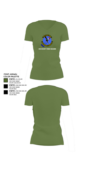 Womens Short Sleeve Vneck Shirt, 103d SECURITY FORCES SQUADRON, , Teamtime, Team time, sublimation, custom sports apparel, team uniforms, spirit wear, spiritwear, sports uniforms, custom shirts, team store, custom team store, fundraiser sports, apparel fundraiser